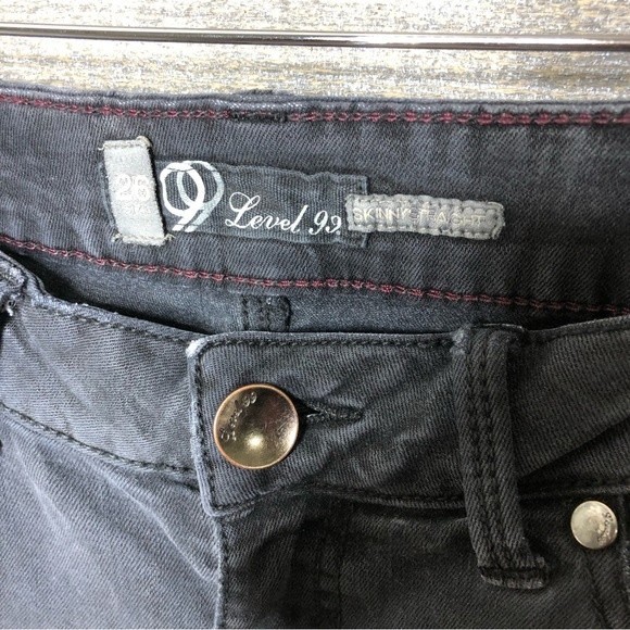 Level 99 skinny straight black skinny jeans distressed - Picture 4 of 4